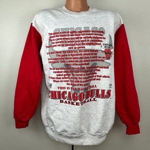 Vintage 1990s Chicago Bulls Sweatshirt, Team Rated Size XL, NBA Basketball